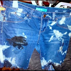 Custom denim shorts